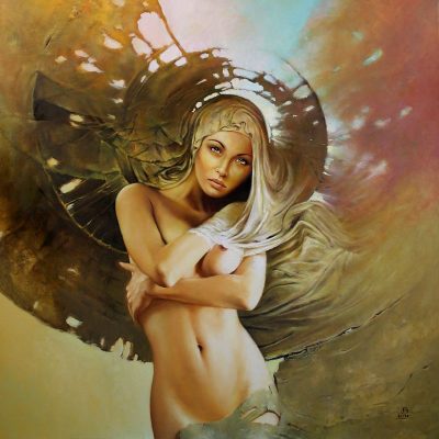 Cykl ARIADNA - "TIME" 90x90 olej na płótnie